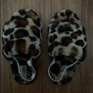 Leopard ugg fluff yeah shoes. Toddler size 12.